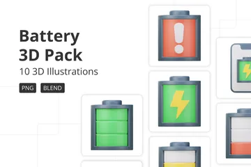 Batterie Pack 3D Icon