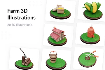 Bauernhof 3D Illustration Pack