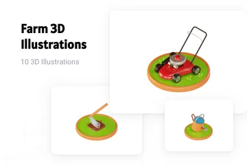 Bauernhof 3D Illustration Pack