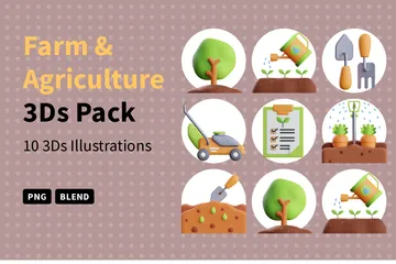 Bauernhof & Landwirtschaft 3D Icon Pack