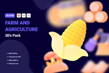 Bauernhof und Landwirtschaft 3D Icon Pack