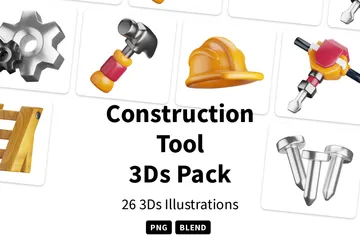 Konstruktionswerkzeug 3D Icon Pack