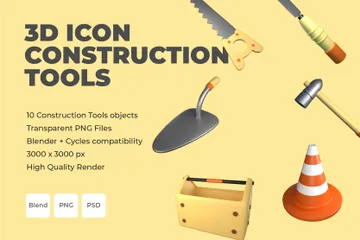 Bauwerkzeuge 3D Icon Pack