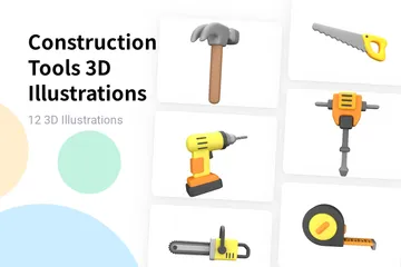 Bauwerkzeuge 3D Illustration Pack