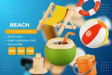 Beach 3D Icon Pack