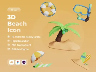 Beach 3D Icon Pack