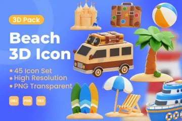 Beach 3D Icon Pack