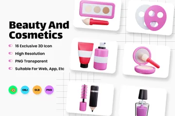 Beauty And Cosmetics 3D Icon Pack