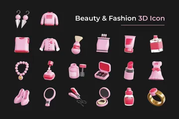 Beauty & Fashion 3D Icon Pack