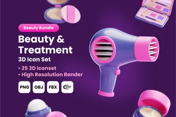 BEAUTY & TREATMENT 3D Icon Pack
