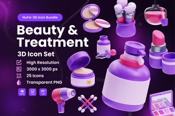 Beauty & Treatment 3D Icon Pack