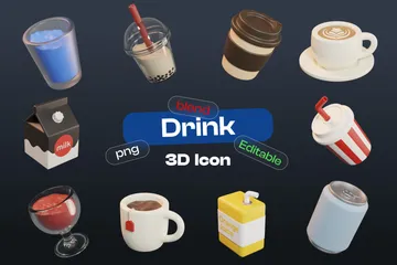 Bebida Pacote de Icon 3D