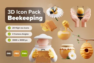 Beekeeping 3D Icon Pack