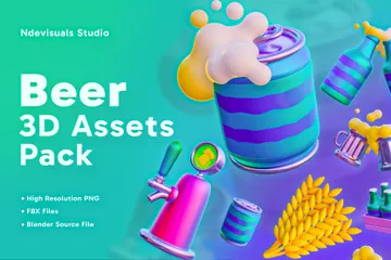 Beer & Brewing 3D Icon Pack