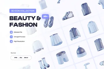 Belleza y moda Paquete de Icon 3D