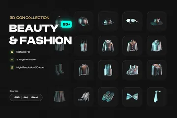 Belleza y moda Paquete de Icon 3D