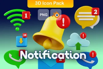 Benachrichtigung 3D Icon Pack