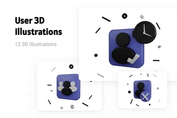 Benutzer 3D Illustration Pack