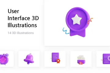 Benutzeroberfläche 3D Illustration Pack