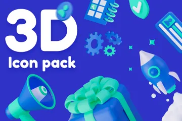 Benutzeroberfläche 3D Illustration Pack