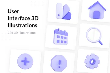 Benutzeroberfläche 3D Icon Pack