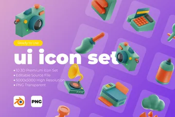 Benutzeroberfläche 3D Illustration Pack