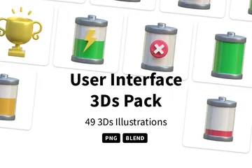 Benutzeroberfläche 3D Icon Pack