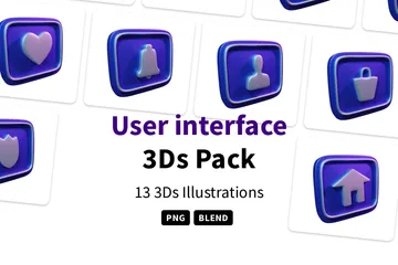 Benutzeroberfläche 3D Icon Pack