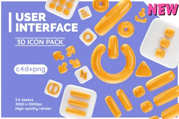 Benutzeroberfläche 3D Icon Pack