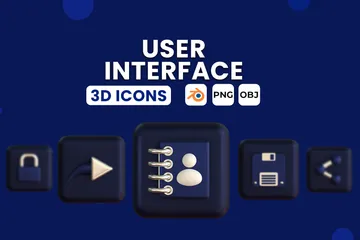 Benutzeroberfläche 3D Icon Pack