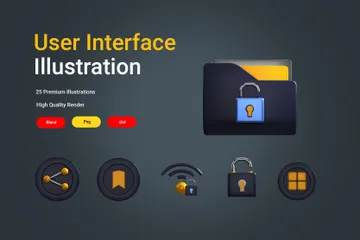 Benutzeroberfläche 3D Icon Pack