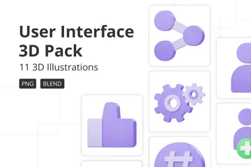 Benutzeroberfläche 3D Icon Pack