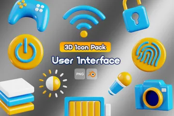 Benutzeroberfläche 3D Icon Pack