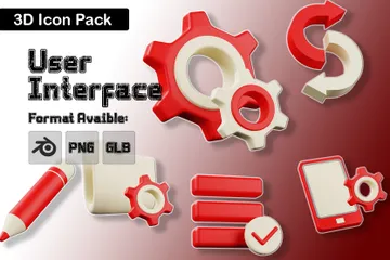 Benutzeroberfläche 3D Icon Pack