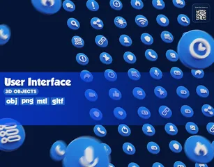 Benutzeroberfläche 3D Icon Pack