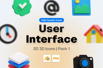 Benutzeroberfläche 3D Icon Pack