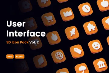 Benutzeroberfläche 3D Icon Pack