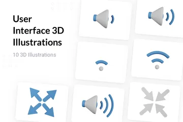 Benutzeroberflächen-Set 2 3D Illustration Pack