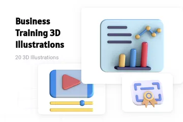 Business-Schulung 3D Illustration Pack