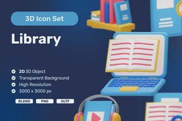 Biblioteca Pacote de Icon 3D