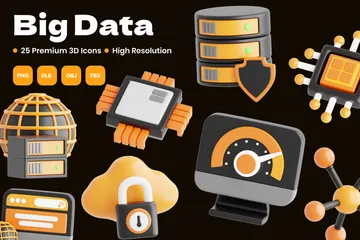 Big Data 3D Icon Pack