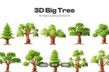 큰 나무 3D Icon 팩