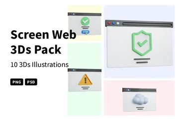 Bildschirm-Web 3D Icon Pack