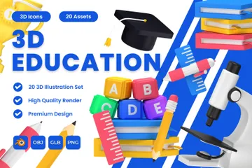 Ausbildung 3D Icon Pack