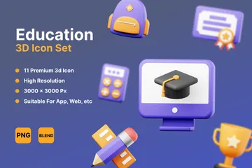 Ausbildung 3D Icon Pack