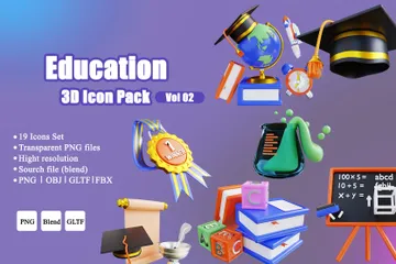 Bildung Band 2 3D Icon Pack