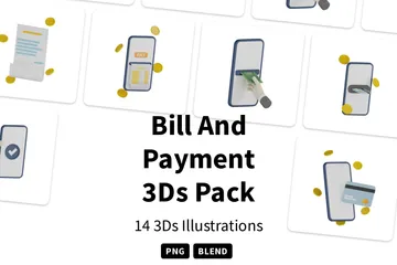 Bill And Payment 3D Icon Pack