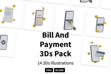 청구서 및 지불 3D Icon 팩
