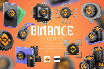 Binância Pacote de Icon 3D