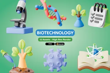 Bio Technology 3D Icon Pack